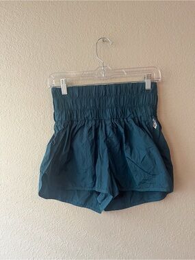 Free People The Way Home High-Waist Teal Women’s Workout Shorts Small